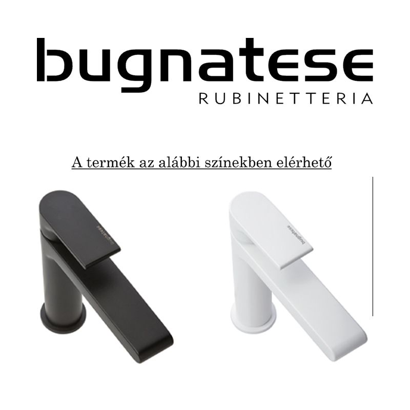 BUGNATESE 6381OP Bugnatese Oxford Álló magas mosogatócsaptelep leeresztő nélkül matt fekete vagy fehér színben