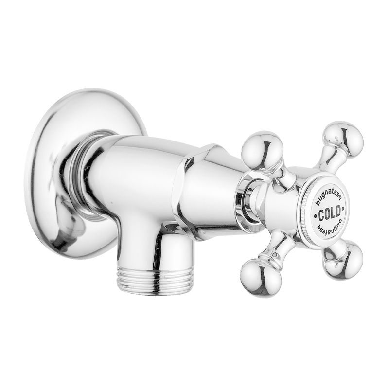 BUGNATESE 058CODO Bugnatese Old'800 Sarokszelep 1/2-1/2" csatlakozással fehér-arany színben