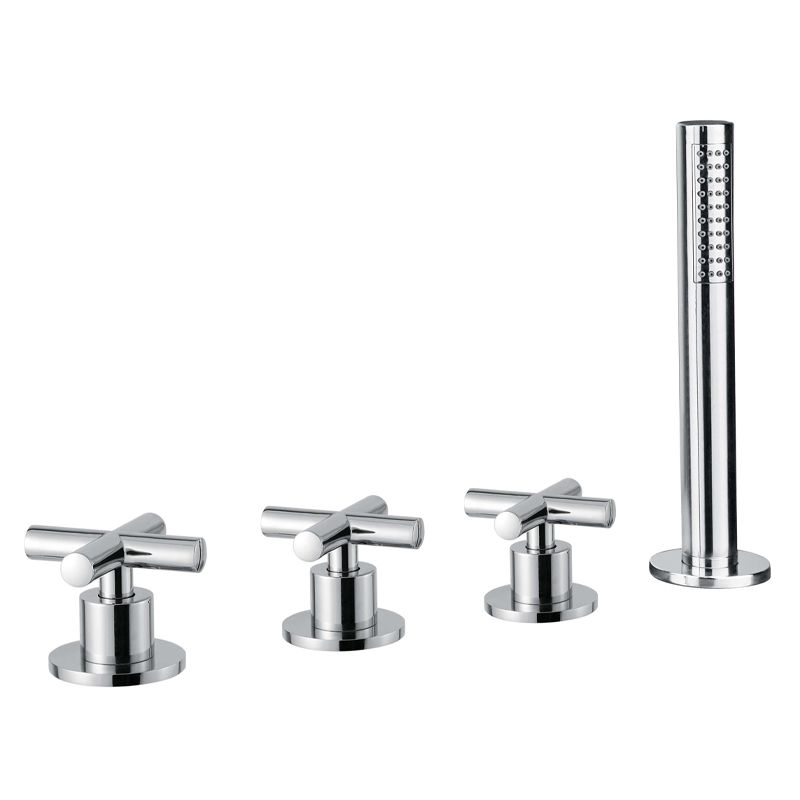 BUGNATESE 7382RA Bugnatese Rodos Peremre szerelt 4 üléses kádcsaptelep rame színben