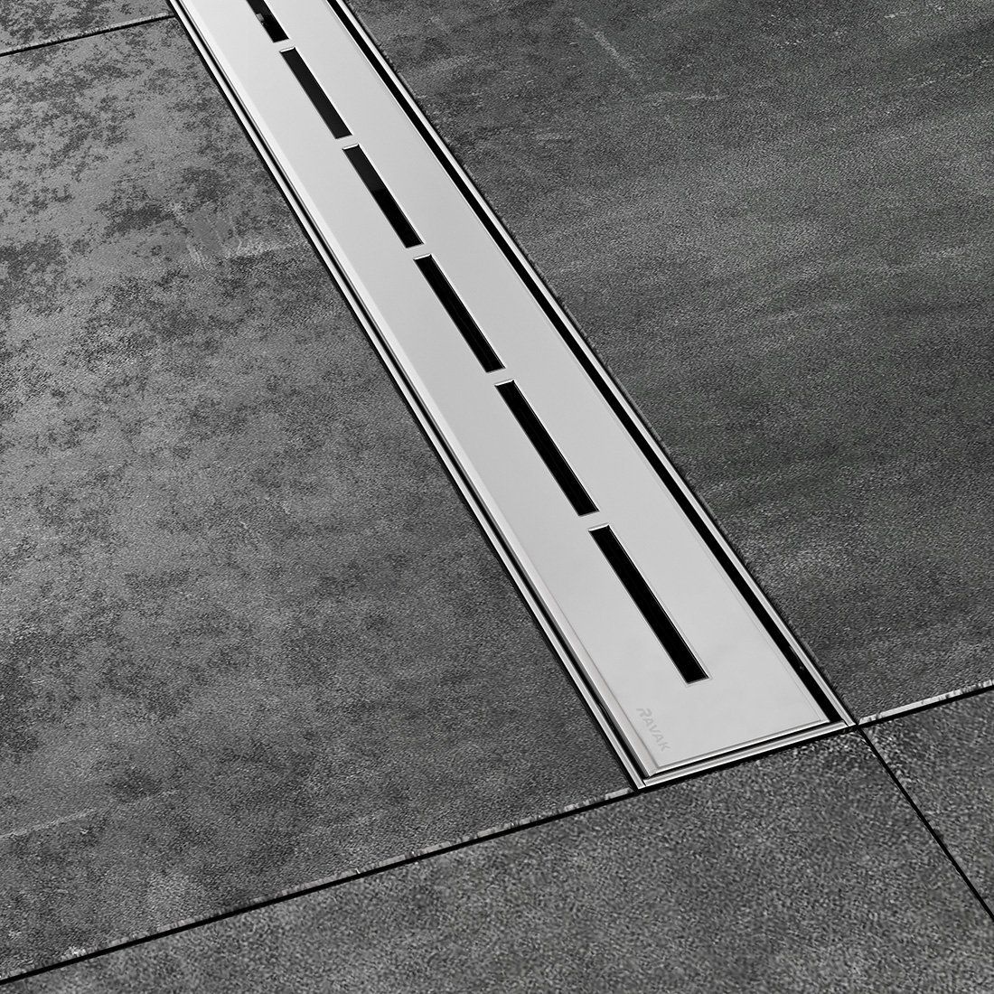 RAVAK X01392 OZ Ravak Runway 105 zuhanyfolyóka rozsdamentes acél