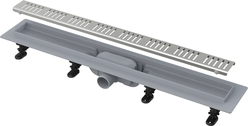 ALCAPLAST APZ101 Low alacsony Zuhanyfolyóka alaptest perforált rácsokhoz APZ101-1050