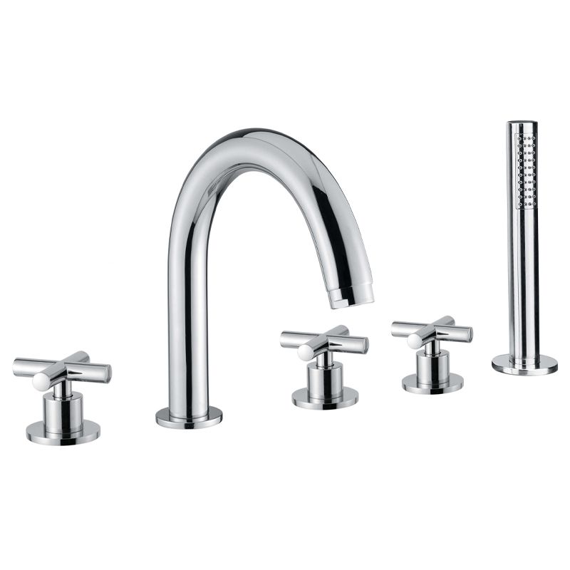 BUGNATESE 7380RA Bugnatese Rodos Peremre szerelt 5 üléses kádcsaptelep rame színben