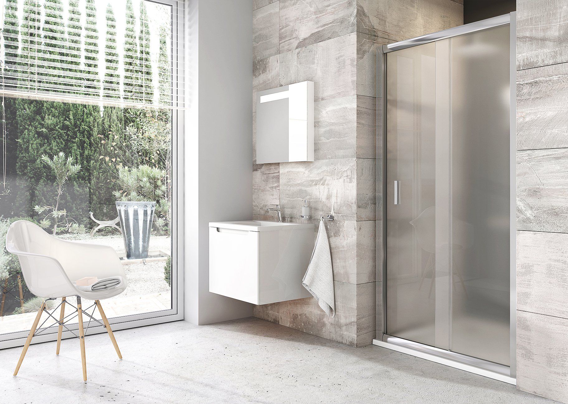 RAVAK 0PVA0C00ZG Blix BLDP2-100 zuhanyajtó krómhatású+grape