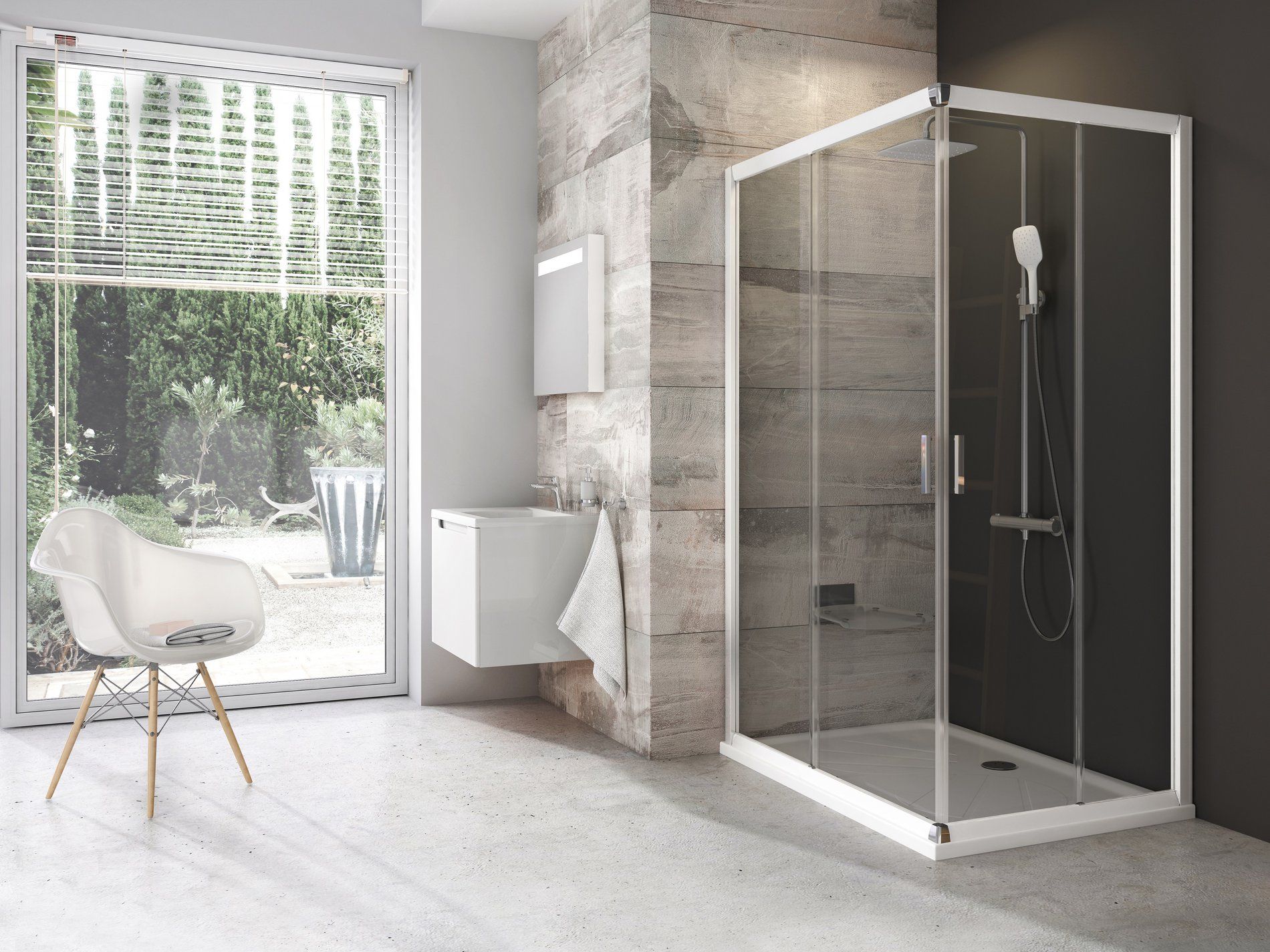 RAVAK 1XV70100Z1 Blix BLRV2K-90 zuhanykabin fehér+transparent (1 oldal)