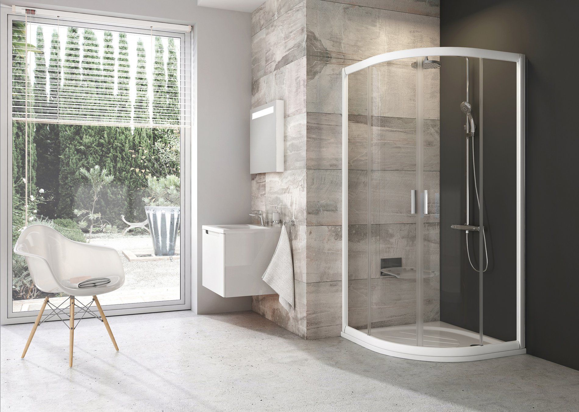 RAVAK 3B270100Z1 Blix BLCP4 90x90 zuhanykabin fehér+transparent