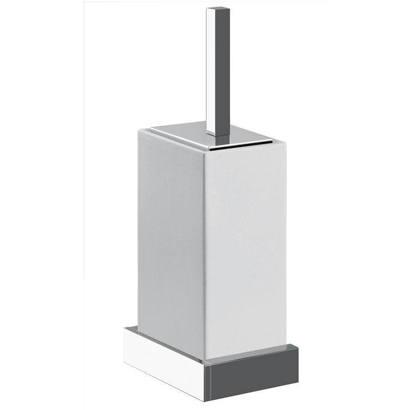 BUGNATESE 31826CR PIATTO Álló wc-kefetartó matt fehér kerámiatartóval