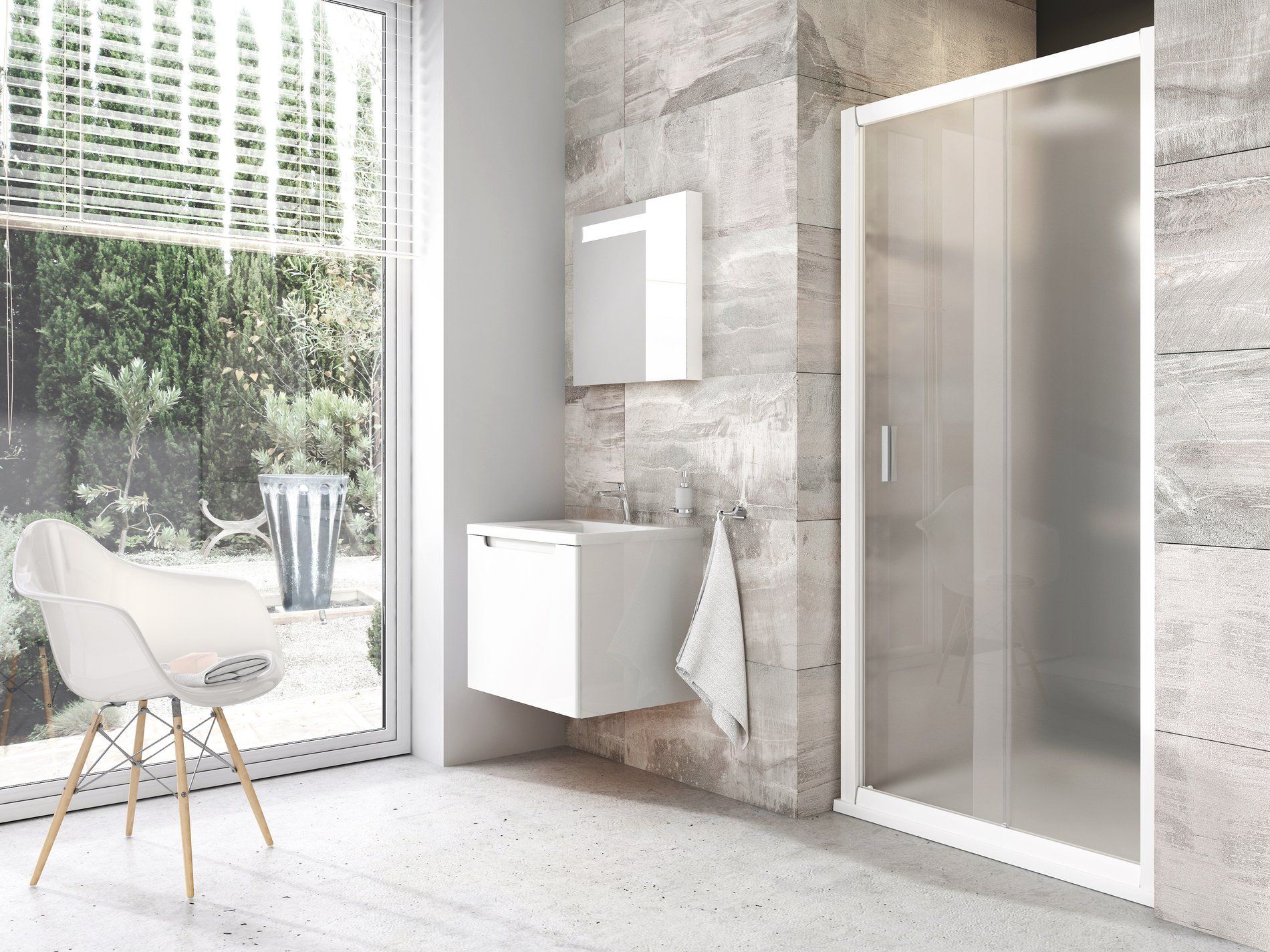 RAVAK 0PVA0100ZG Blix BLDP2-100 zuhanyajtó fehér+grape