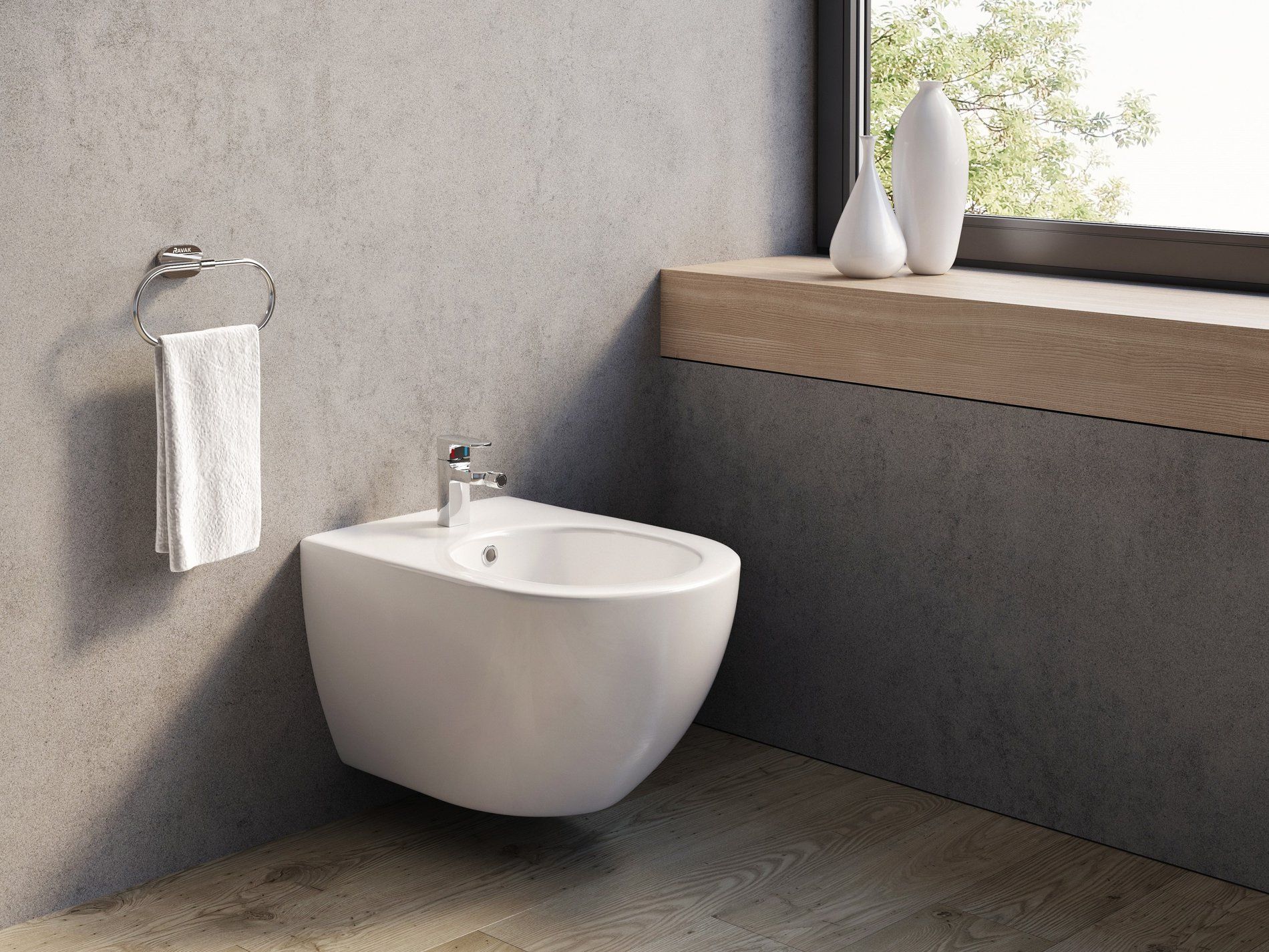 RAVAK X01517 Uni Chrome bidé, fehér