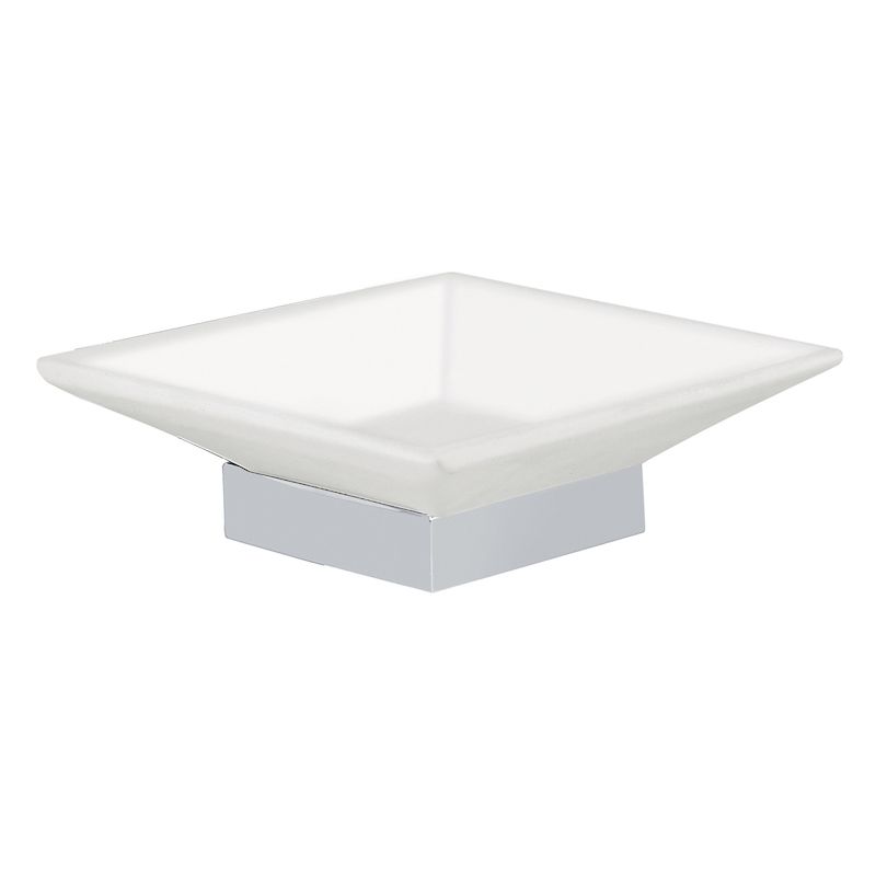 BUGNATESE 30801BR VINTAGE Álló szappantartó szögletes fényes fehér kerámitartóval bronz színben