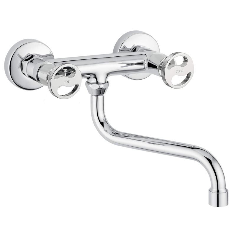 BUGNATESE 4552OP MILLENOVECINQUANTA Fali mosogatócsaptelep leeresztő nélkül matt fekete vagy fehér színben