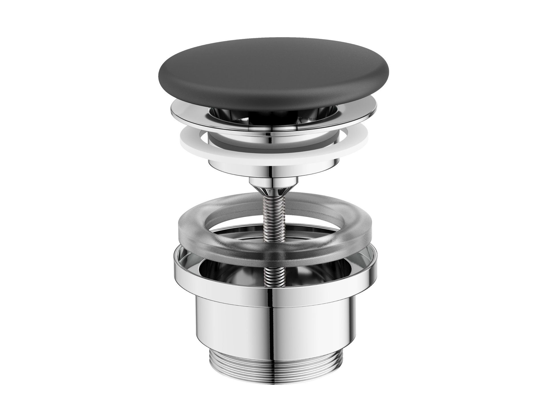 RAVAK X01921 Flat mosdólefolyó kerámia fedéllel, matt fekete