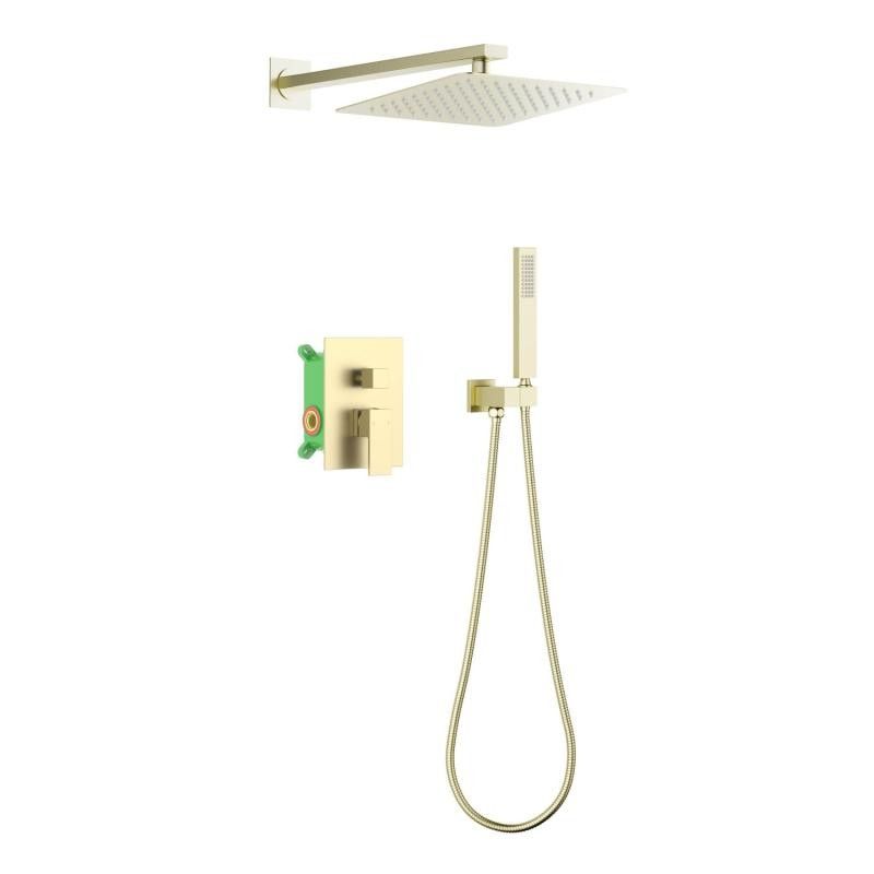 AREZZO design CUBEFIELD falsík alatti zuhanycsaptelep szett, szálcsiszolt arany - AR-4405G