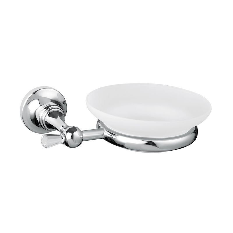 BUGNATESE 27800BR CRISTALLO Fali szappantartó matt üveggel swarovski gombbal bronz színben