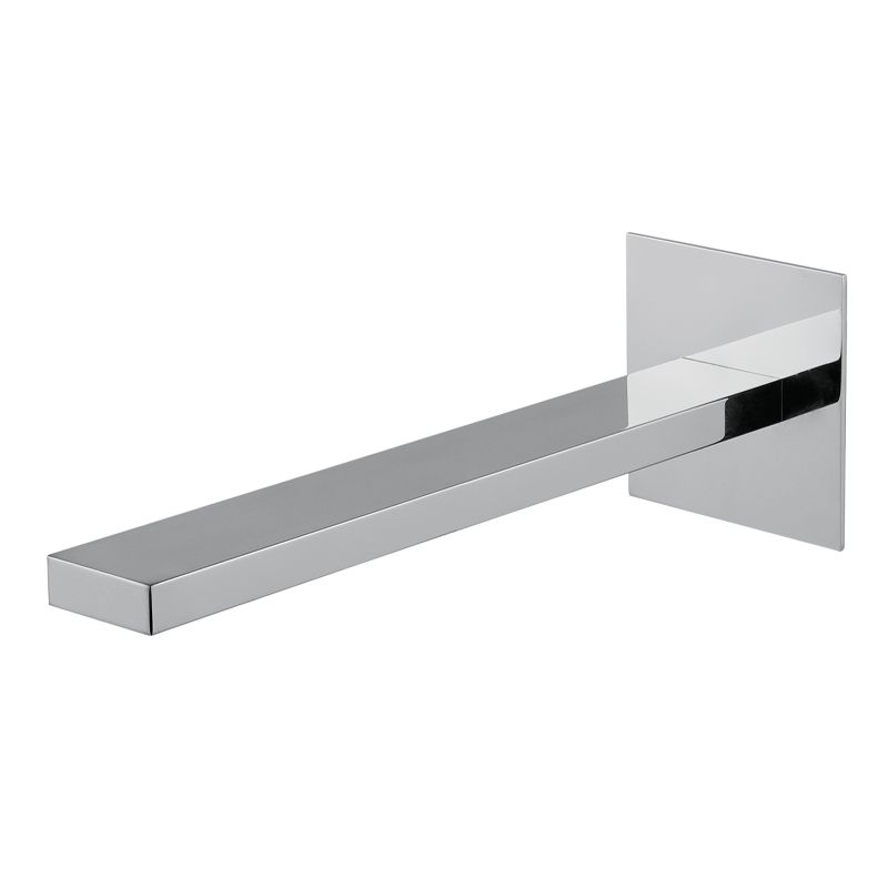 BUGNATESE 19327NS  Kifolyószár szögletes (15,5 cm) szálcsiszolt nikkel színben