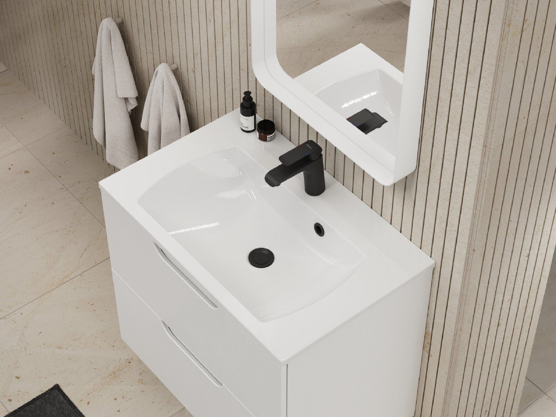 RAVAK XJX01170001 Classic Slim 70 mosdó fehér, furattal