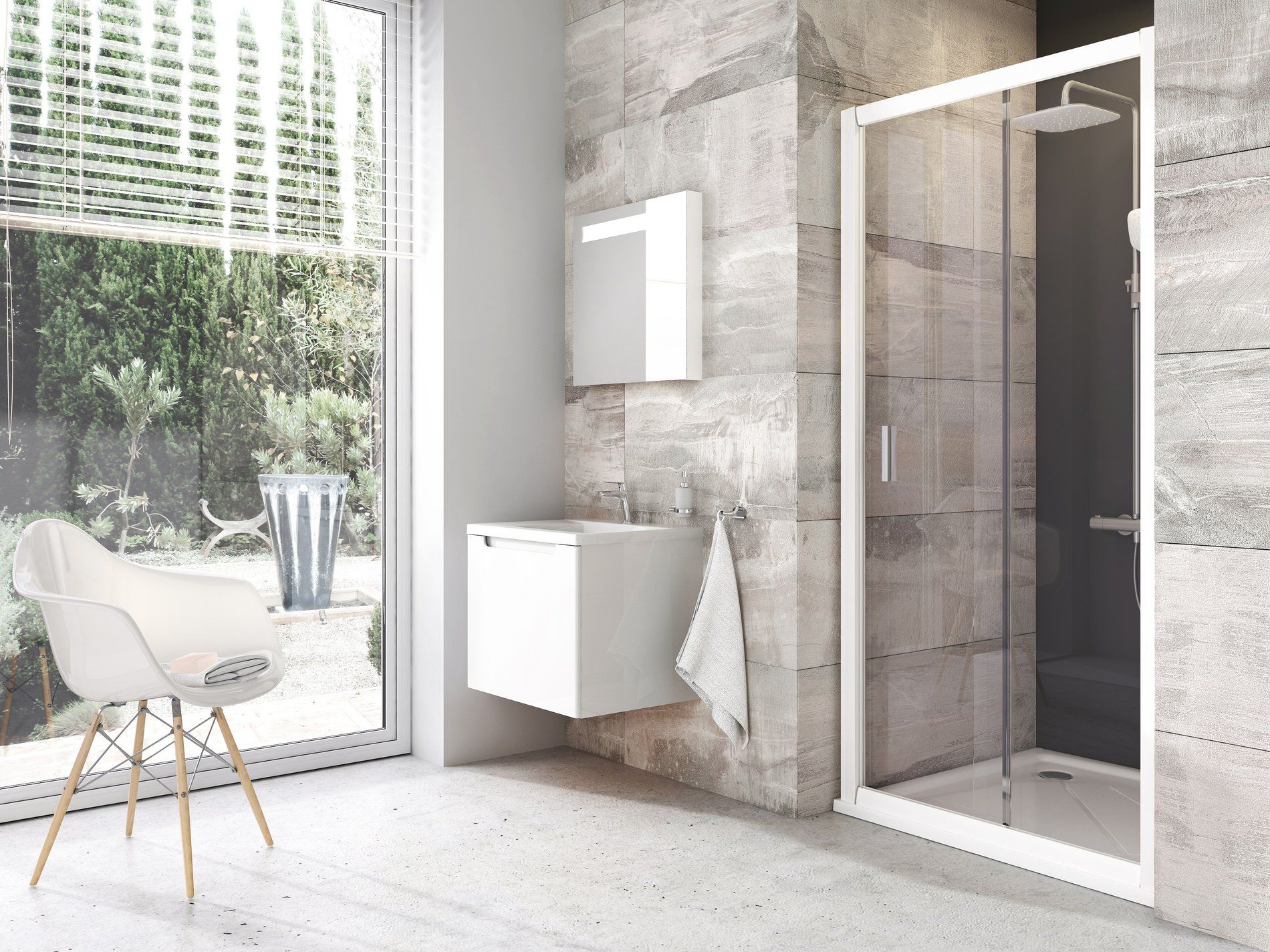 RAVAK 0PVD0100Z1 Blix BLDP2-110 zuhanyajtó fehér+transparent