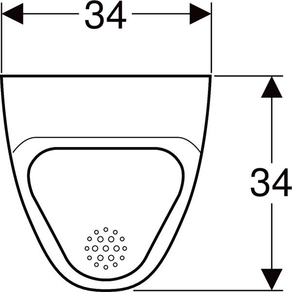 Geberit 238000000 Alivio vizelde, lefolyószurovel, hátsó bekötésű, hátsó vagy alsó kifolyású