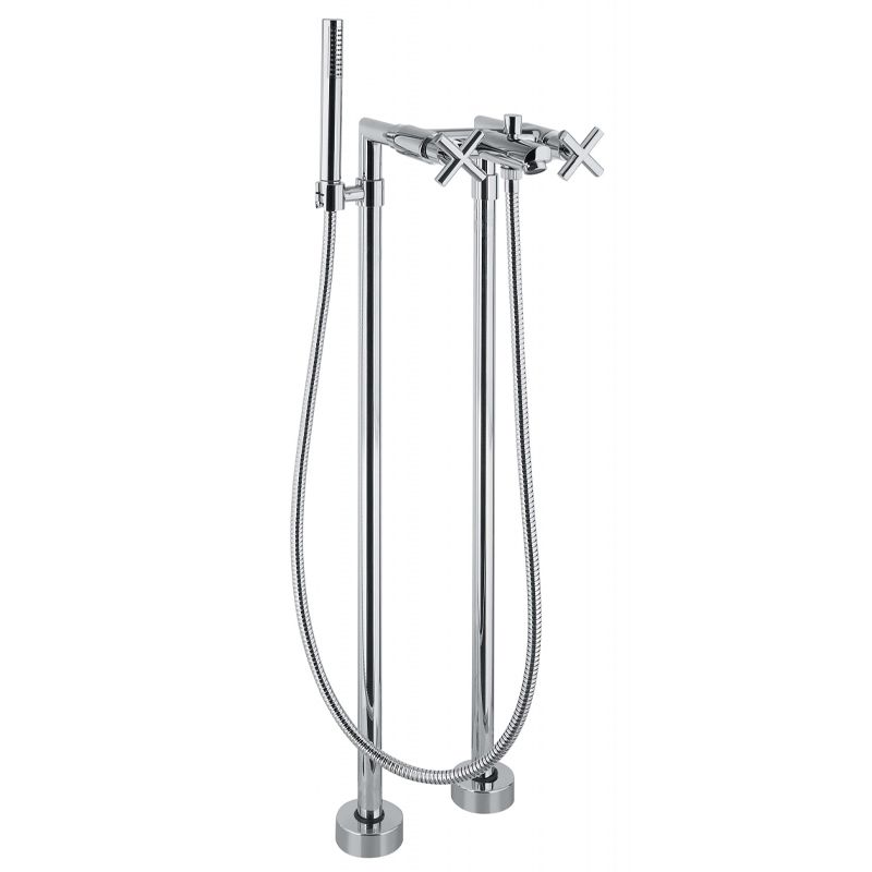 BUGNATESE 7300PRA Bugnatese Rodos Szabadon álló kádcsaptelep kézizuhannyal rame színben