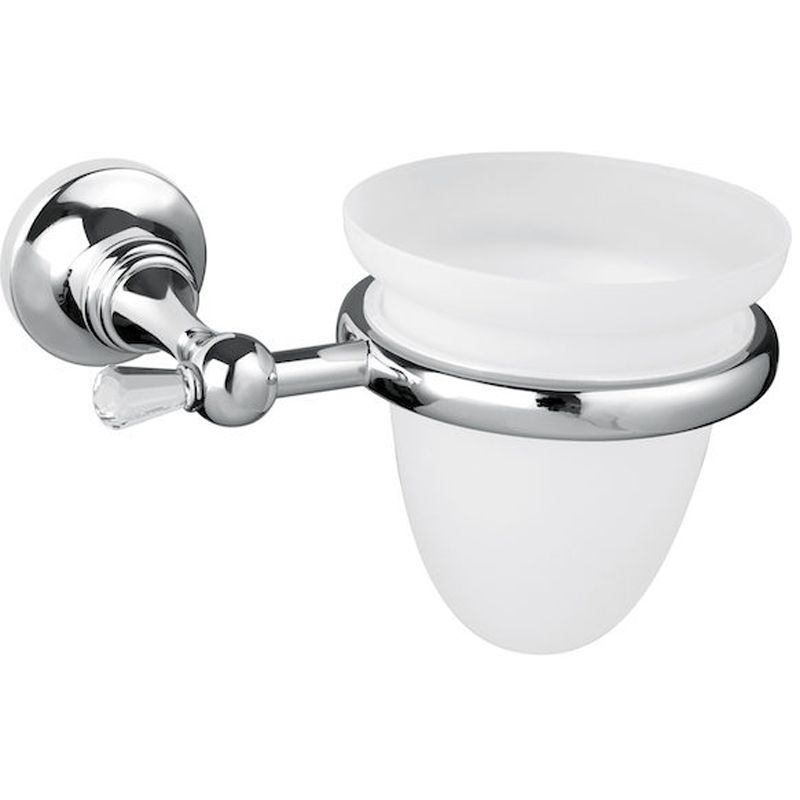 BUGNATESE 27802BR CRISTALLO Fali pohártartó matt üveggel swarovski gombbal bronz színben