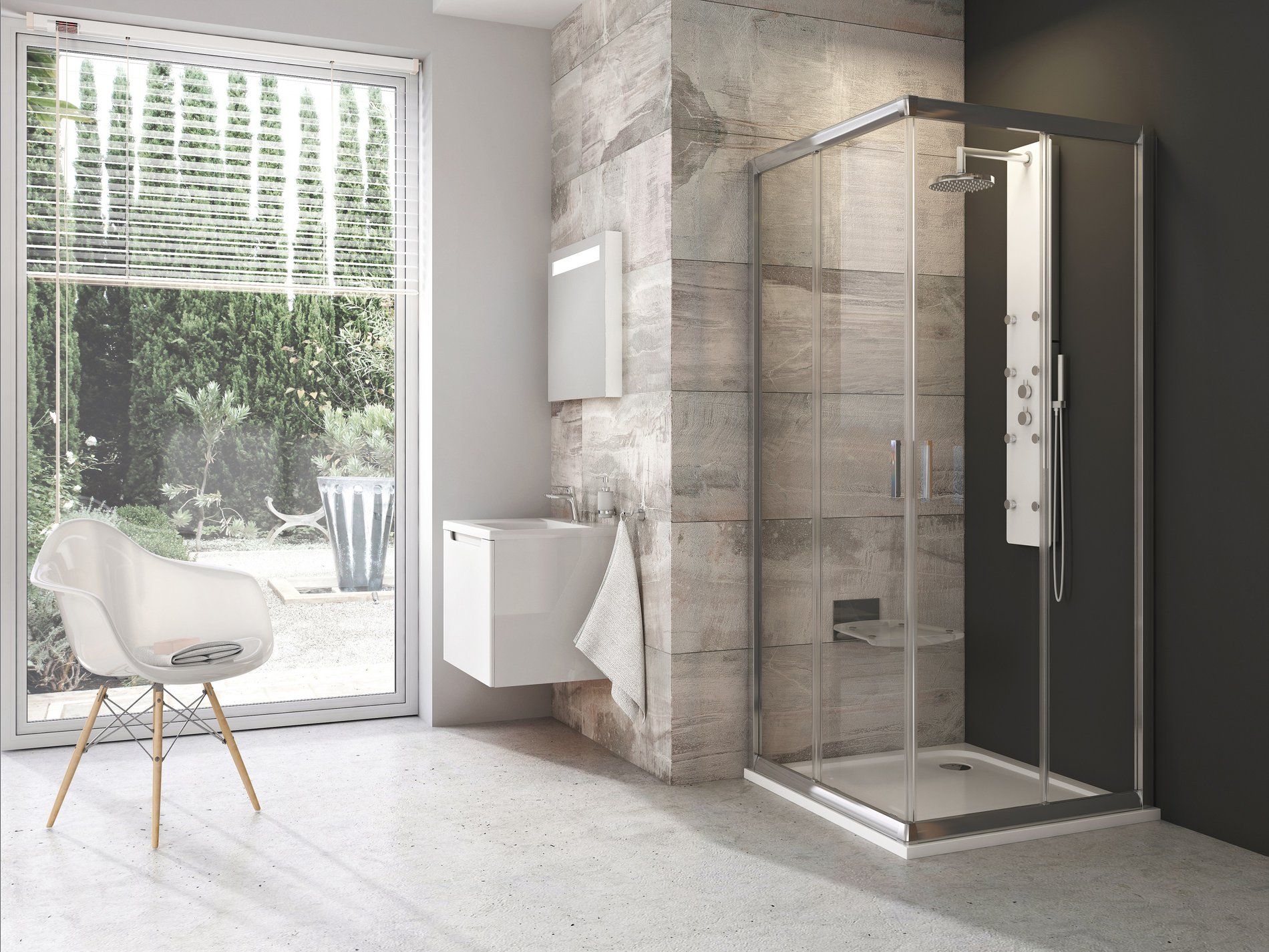 RAVAK 1LV40C00Z1 Blix BLRV2 80x80 zuhanykabin krómhatású+transparent