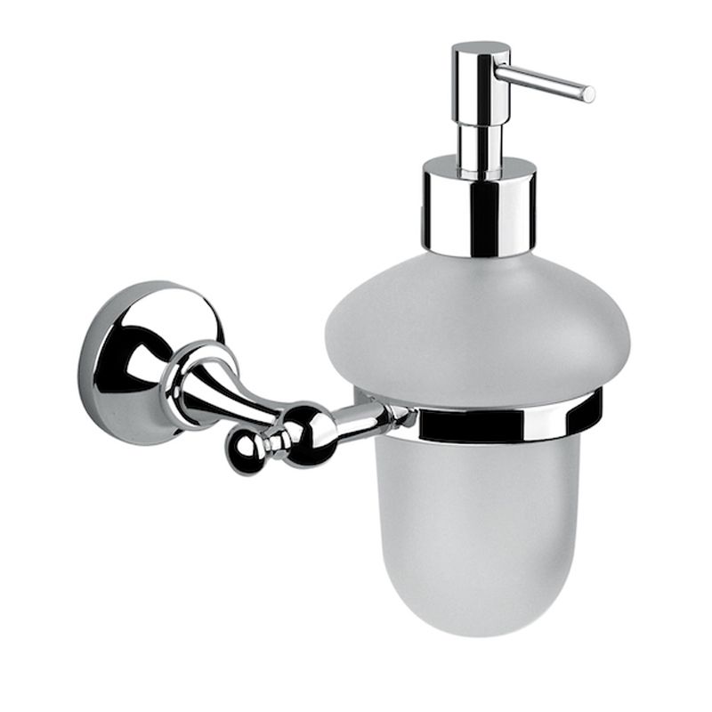 BUGNATESE 24804CR TRADIZIONALE Fali folyékony szappanadagoló matt üveggel króm színben