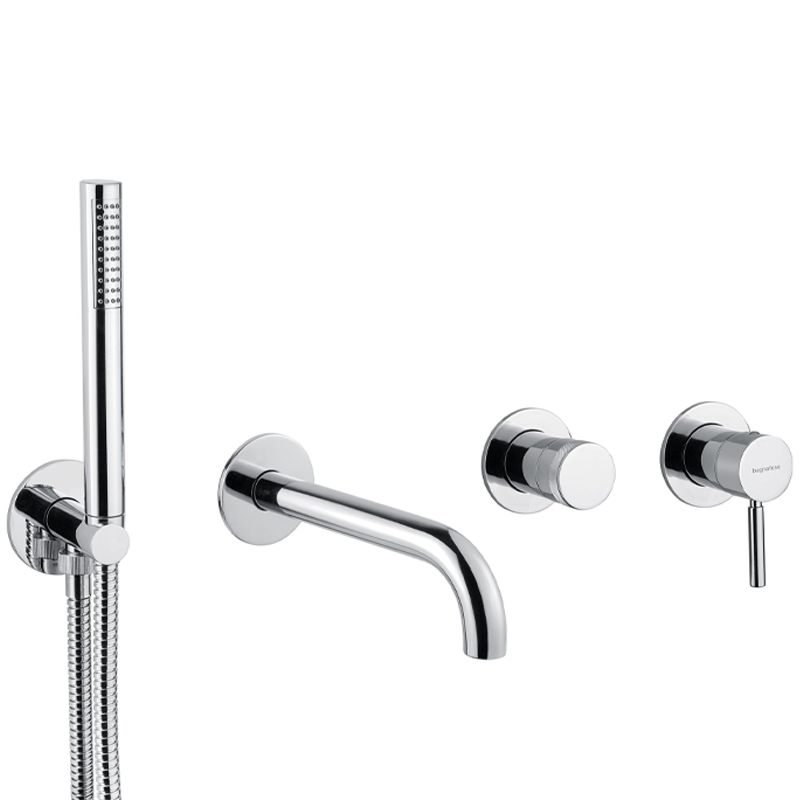 BUGNATESE 2201BR Bugnatese Kobuk Fal alatti kádcsaptelep kézizuhannyal bronz színben