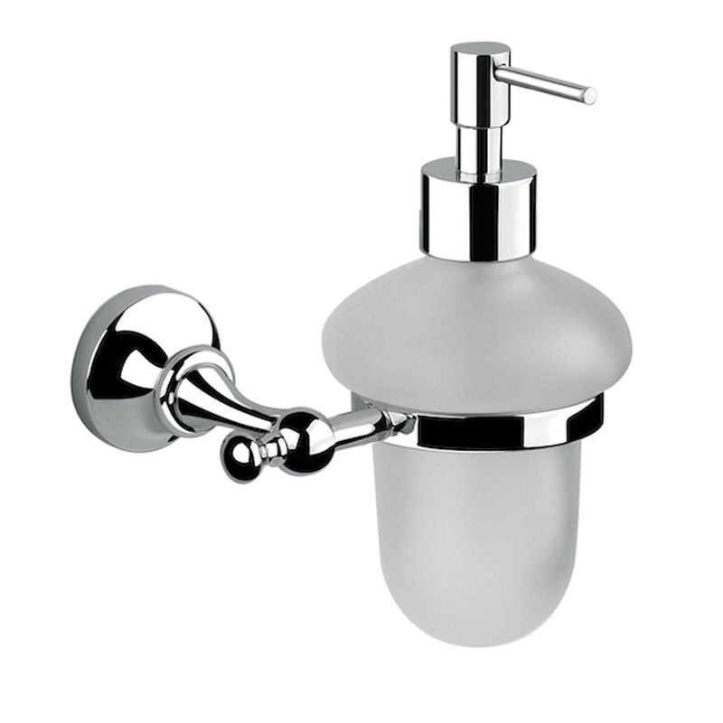 BUGNATESE 25804CR TRADIZIONALE Fali folyékony szappanadagoló fehér kerámiával króm színben