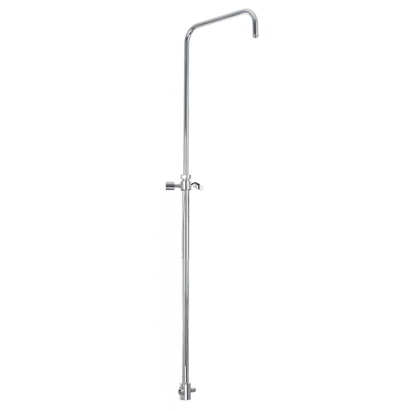 BUGNATESE 19722NS WELLNESS Zuhanyrúd "esernyő" váltóval és zuhanytartóval; állítható magassággal szálcsiszolt nikkel színben