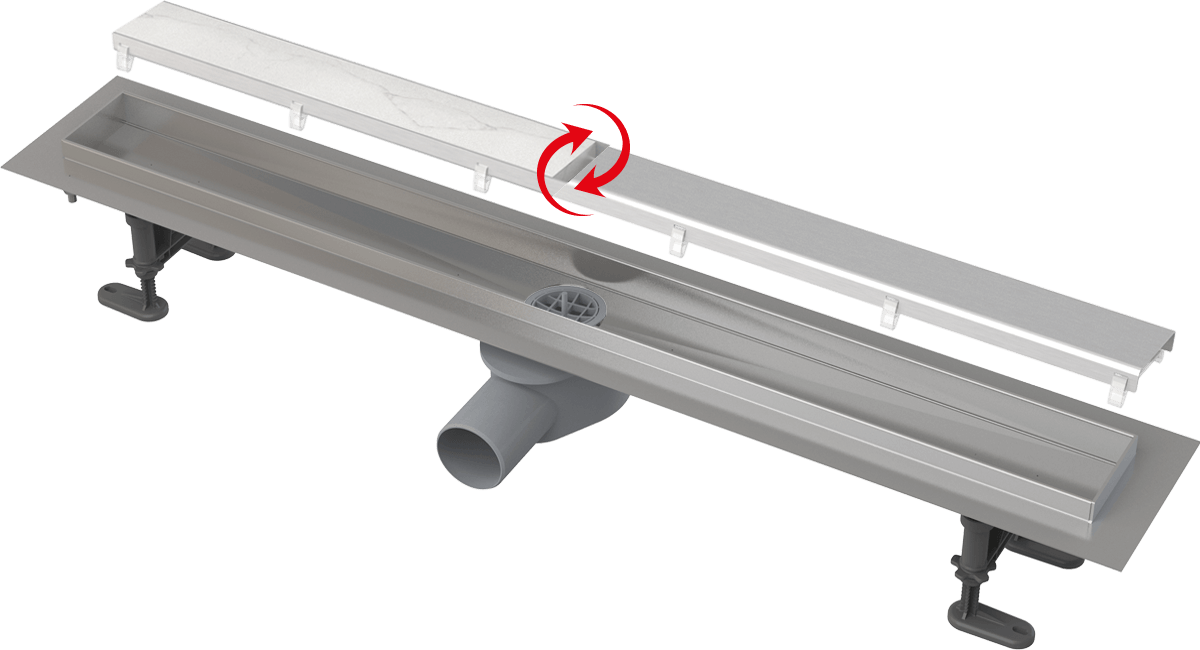 Alcaplast APZ13-Double9 650 Fit and Go zuhanyfolyóka, kétoldalú Double ráccsal