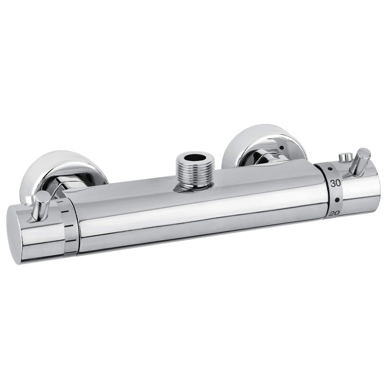 BUGNATESE 20905CR WELLNESS Termosztátos, minimál zuhanycsaptelep stílus; 3/4” kiállással króm színben