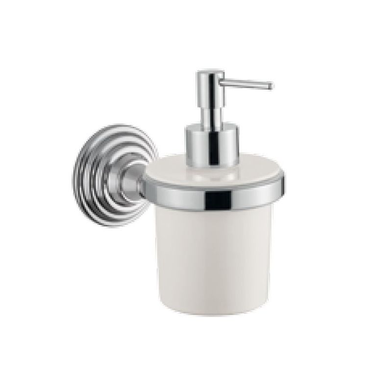 BUGNATESE 36804BR OLYMPIA Fali folyékony szappanadagoló fehér kerámitartóval bronz színben