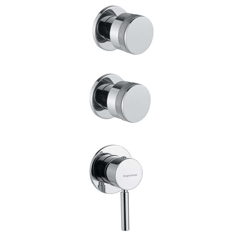 BUGNATESE 2205BR Bugnatese Kobuk Fal alatti 2 állású zuhanyváltó csempeszeleppel bronz színben