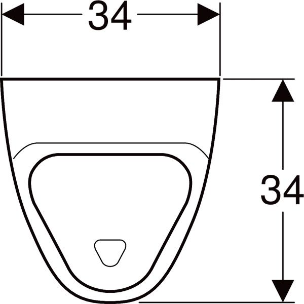 Geberit 238100000 Alivio vizelde, hátsó bekötésű, hátsó vagy alsó kifolyású