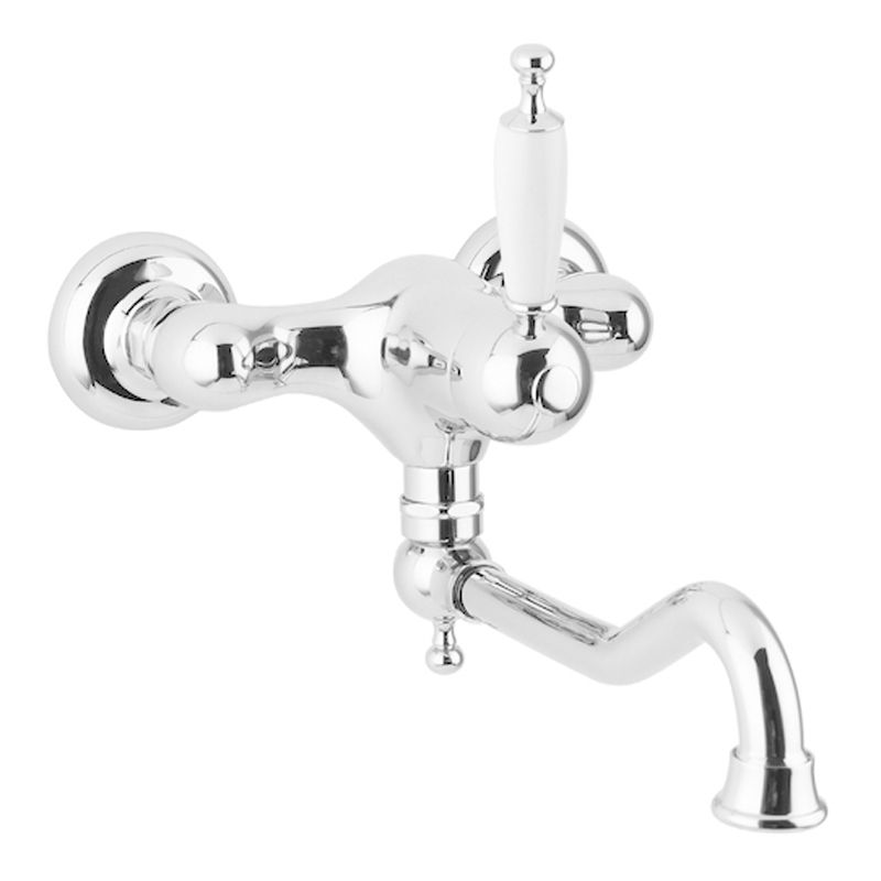 BUGNATESE 6340NS OXFORD Fali mosogatócsaptelep leeresztő nélkül szálcsiszolt nikkel színben