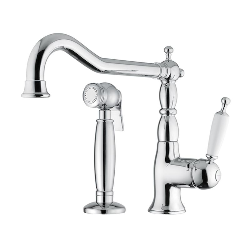 BUGNATESE 6384CR OXFORD Álló mosogatócsaptelep kihúzható zuhanyfejes szettel króm színben