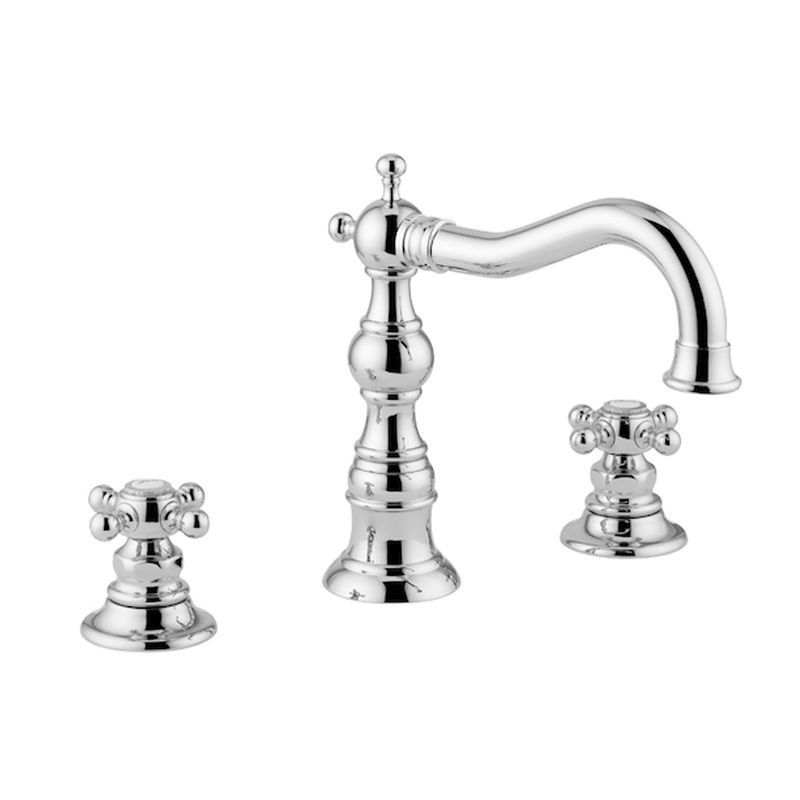 BUGNATESE 8312KDO Bugnatese Arcadia 3 üléses mosdócsaptelep leeresztővel swarovski fogantyúval  arany színben