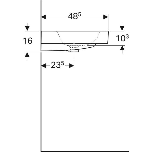 Geberit 124025000 iCon mosdó 120x48,5cm
