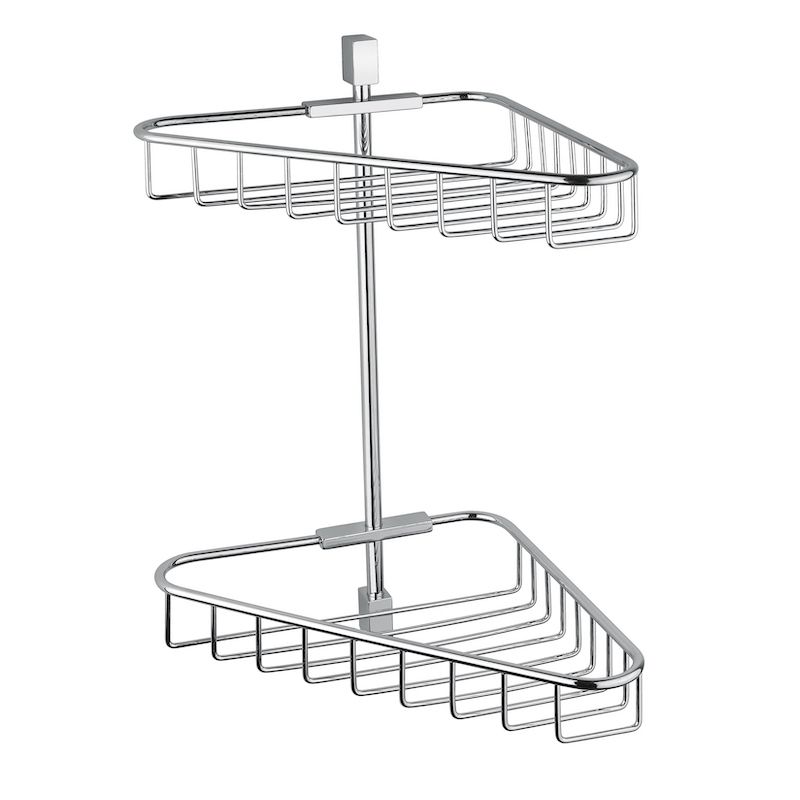 BUGNATESE 24841CR TRADIZIONALE Sarok dupla rácsos szivacstartó zuhanykabinba króm színben