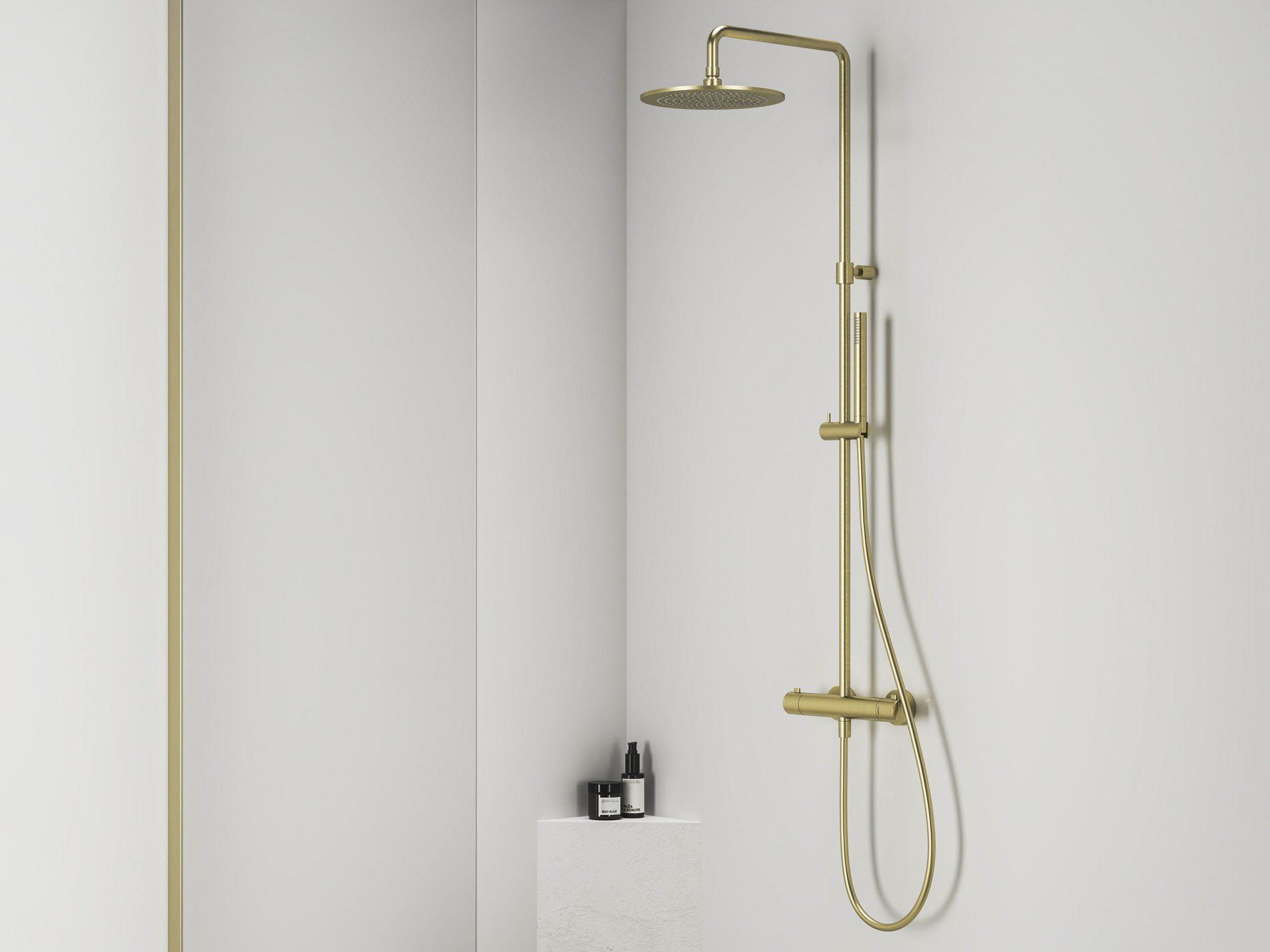 RAVAK X070614 Espirit termosztátos zuhanyoszlop szettel ES 091.60GLB, gold