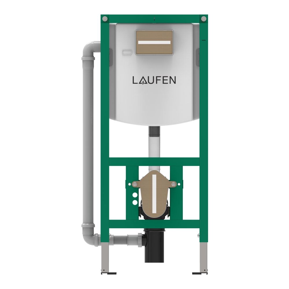 Laufen H9201160000001 INEOLINK falba épített keret öblítőtartállyal, fali WC-khez, szellőzőszeleppel a lefolyóhoz