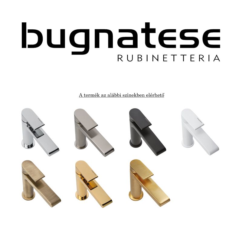 BUGNATESE 19331OS  Kádbeömlő 4 és 5 üléses kádakhoz szögletes kifolyószárral szálcsiszolt arany színben